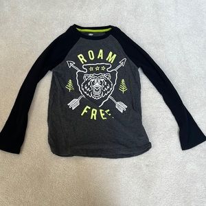 Youth XL Gray/Black Old Navy Long Sleeve